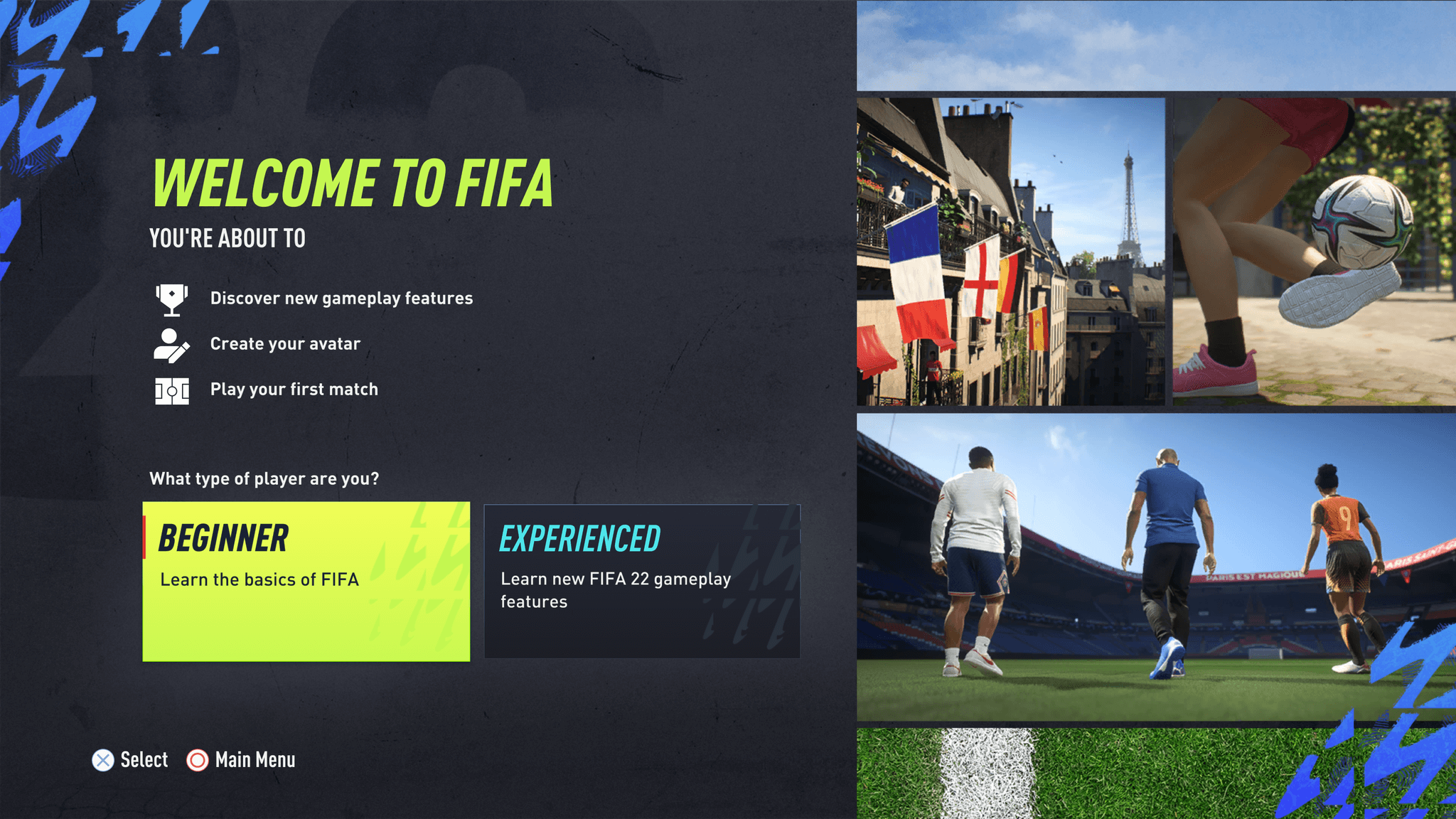 FIFA 22 Onboarding